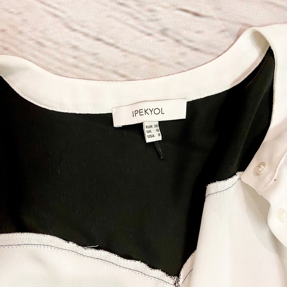 IPEKYOL white and black blouse - Picture 6 of 7